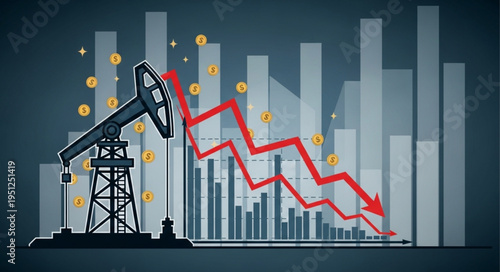 Oil Price Decline - An Illustration of Economic Downturn.