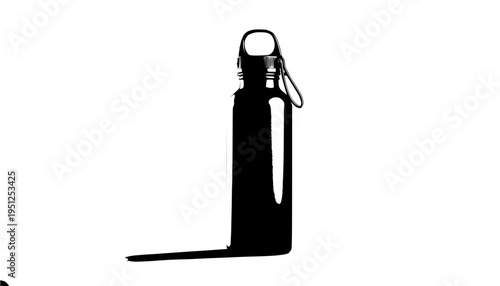 vector illustration of a silhouette of a microphone