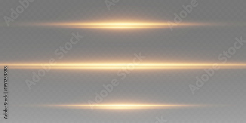 Golden horizontal light lines with soft glow and subtle lens flare effect