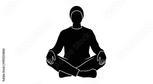 Person Sitting in Meditation Posture.
