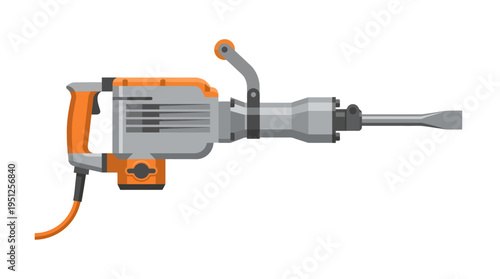 Hydraulic jackhammer tool for breaking concrete and roads