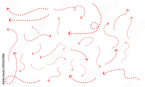 clean dot style hand drawn doodle arrows set