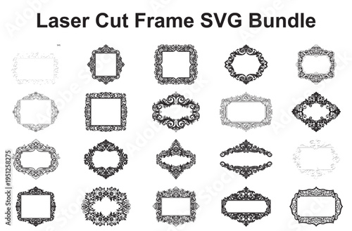 Elegant laser cut frame designs for decorative and functional use in various projects