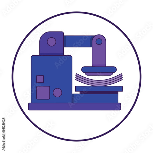 Industrial robotic arm assembling flexible wiring components