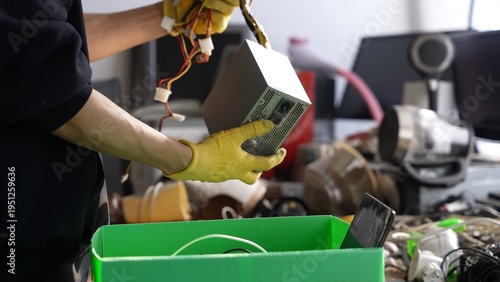 Photos E-waste in the recycling center