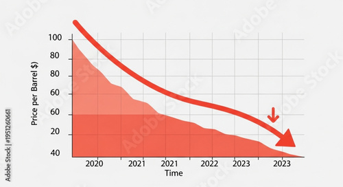 Declining Price Trend - A Visual Representation of Market Dynamics.