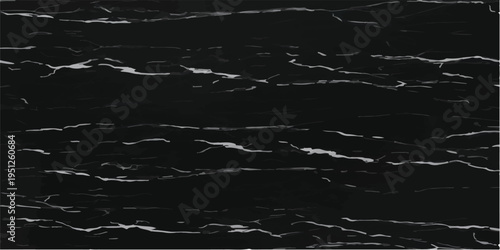 Horizontal black marble slab with striking white veins, providing a rich textured background for high-end branding, interior design concepts, and sophisticated graphic elements