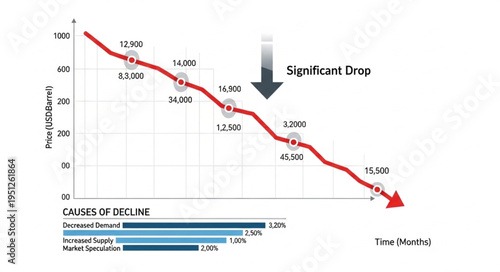 Significant Drop in Stock Value Over Time.