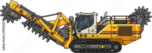 Continuous surface miner machine for open pit mining