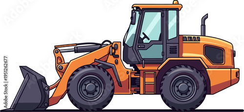 Front end loader carrying materials for building projects