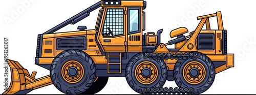 Heavy duty bulldozer earthmover for large scale construction