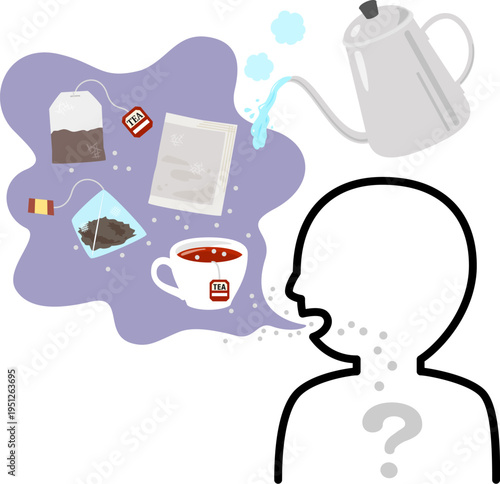 ティーバッグから出るマイクロプラスチックを飲み込む人物