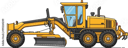 Precision motor grader leveling soil for roadwork