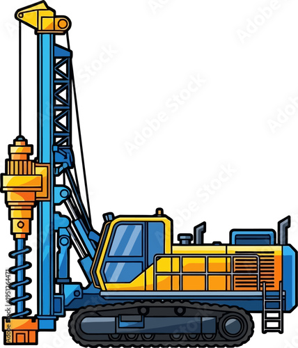 Rotary piling rig for deep foundation construction