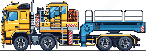 Specialized utility truck with work platform