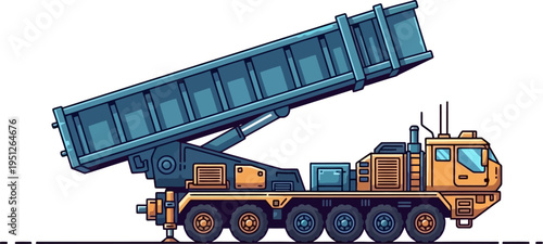 Tactical missile carrier vehicle ready for deployment