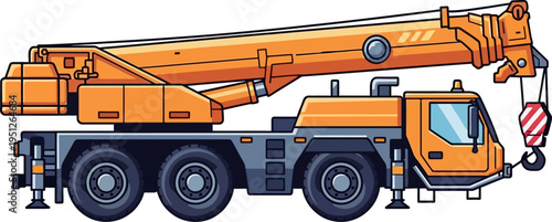 Telescopic mobile crane for heavy lifting tasks