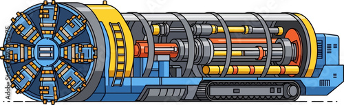 Tunnel boring machine tbm for underground subway construction