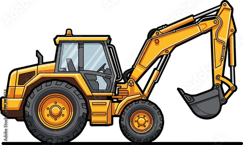Versatile backhoe loader for earthmoving and construction
