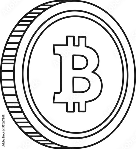 Bitcoin cryptocurrency coin representing digital decentralized finance