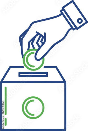 Charity contribution action graphic