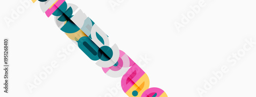 Colorful text spells museum. Letters overlap, creating vibrant abstract design. White background provides strong contrast.