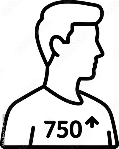 High credit score rating on individual profile