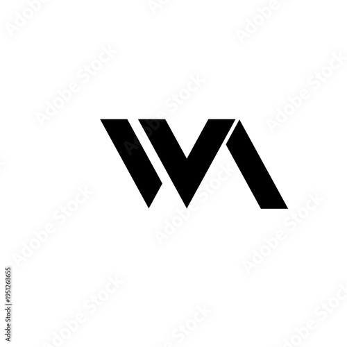 Free Download Abstract Geometric Black and White Logo Design with Stylized Letters - GFXLoad