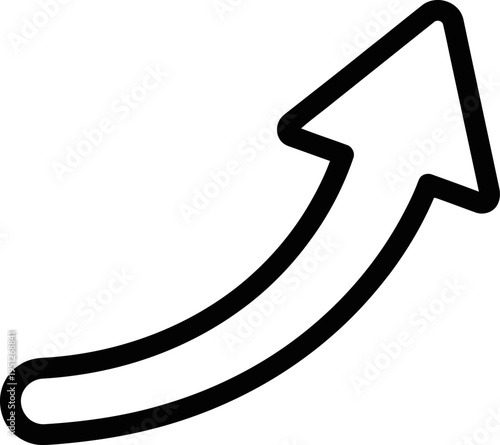 Progressive upward trajectory arrow symbol