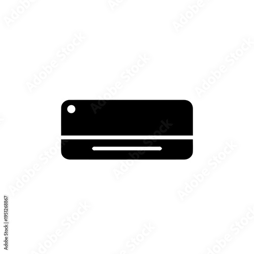 Air Conditioner Vector Illustration – Modern Split AC Wall Mounted Cooling Appliance Icon