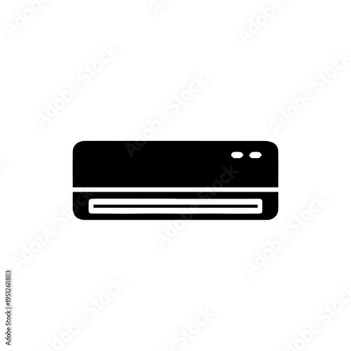 Air Conditioner Vector Illustration – Modern Split AC Wall Mounted Cooling Icon