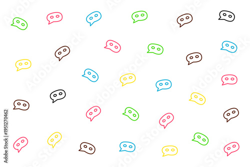 Colorful Speech Bubble Communication Icons