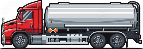 Fuel tanker truck for petroleum and oil distribution
