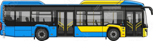 Modern transit bus for urban public transportation services