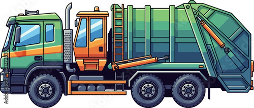 Modern refuse collection truck for residential waste management