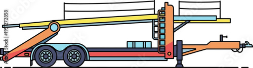 Multi-deck car carrier trailer for automotive logistics