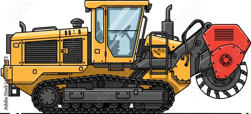 Surface mining machine with rotary cutting drum for excavation