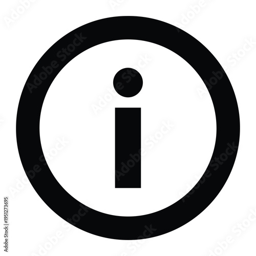 Information symbol Icon Silhouette vector black design on a white background