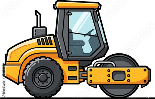 Vibratory road roller for asphalt paving and compaction