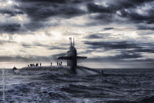 фотографія Submarine preparing immersion.