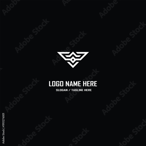 Modern Geometric Wing Logo Design Vector for Sports and Gaming Identity.