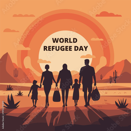 World Refugee Day background
