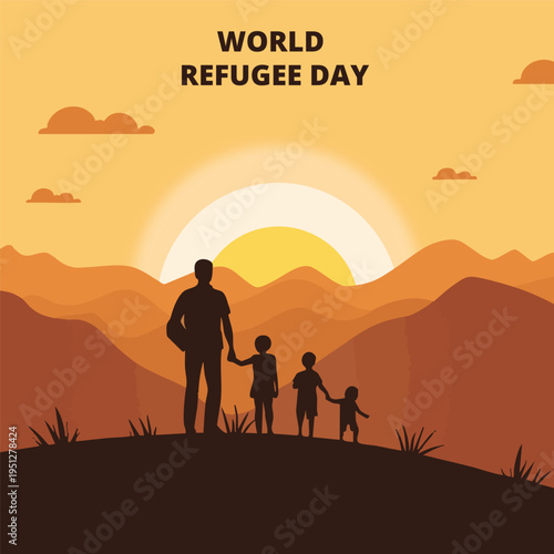 World Refugee Day background