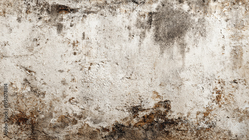 Grunge wall texture background with distressed concrete surface, stains and scratches, creating an urban abstract material backdrop.