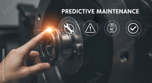 Predictive maintenance AI technology industrial inspection concept