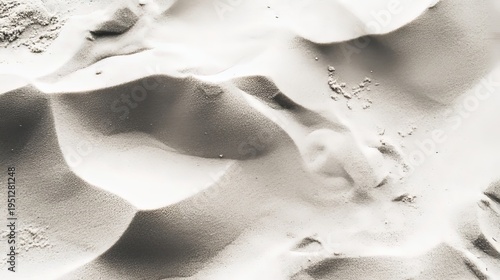 Tranquil Coastal Scene with Fine White Sand and Gentle Waves, Perfect for Tropical Designs