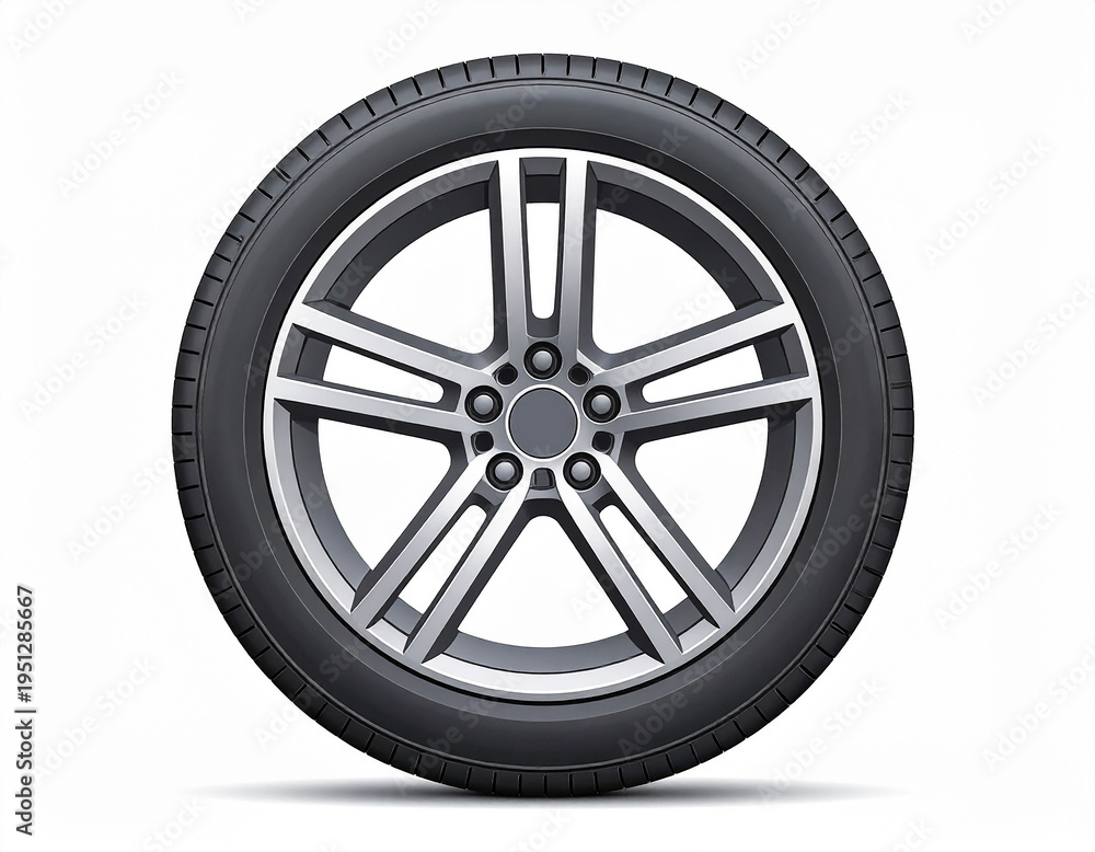 Obraz premium Car wheel protector. Wheel of a modern passenger car. Close up.