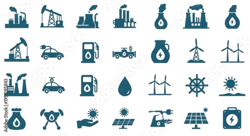 Energy and Industry Icons Collection.