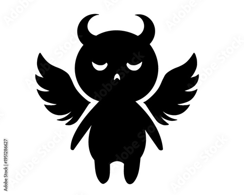 devil illustration, image in cartoon form and funny expression, vector illustration
