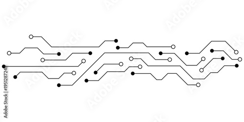 Technology digital circuit board background. Technology black circuit diagram.High-tech connection system on a white background.